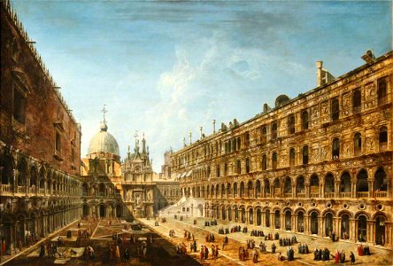 Michele Giovanni Marieschi (1710-1743) - View of the Courtyard of the Doge's Palace, Venice - 771301 - National Trust
