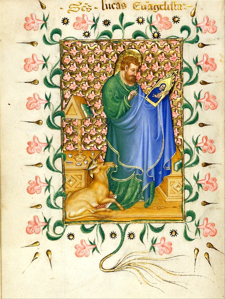 Michelino Molinari da Besozzo - St. Luke Painting the Virgin - Google Art Project
