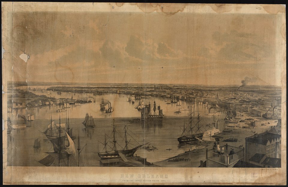 New Orleans from the lower cotton press 1852 - J.W. Hill & Smith, del. ; drawn on stone by D.W. Moody. LCCN93500132