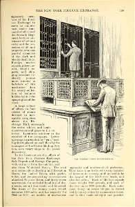 New York Produce Exchange, Western Union Bulletin Board, Harper's Monthly V. 73