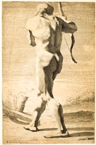 Michiel Sweerts - Nude Man Seen from the Back Holding a Bow