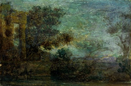 Neznámy maliar - Krajina s ruinou - M 106 - Ernest Zmeták Art Gallery