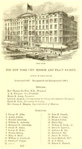 New York City Mission and Tract Society, Bible House, Valentine's Manual