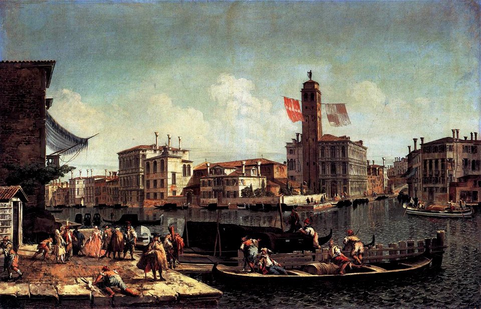 Michele Marieschi - The Grand Canal with the Palazzo Labia and Entry to the Cannareggio - WGA14063