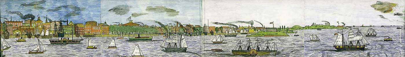 New York Harbor Panorama 1986 65 178A-B 1a