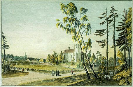Niaśviž, Aniolskaja hara, Benedyktynski. Нясьвіж, Анёльская гара, Бэнэдыктынскі (J. Pieška, 1800)