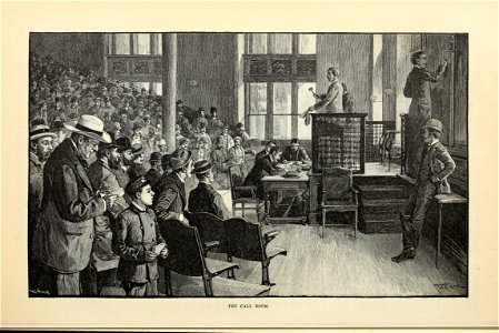 New York Produce Exchange, Call Room, Harper's Monthly V. 73