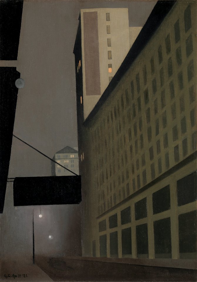 New York Night, No 2 by George Ault (1921)