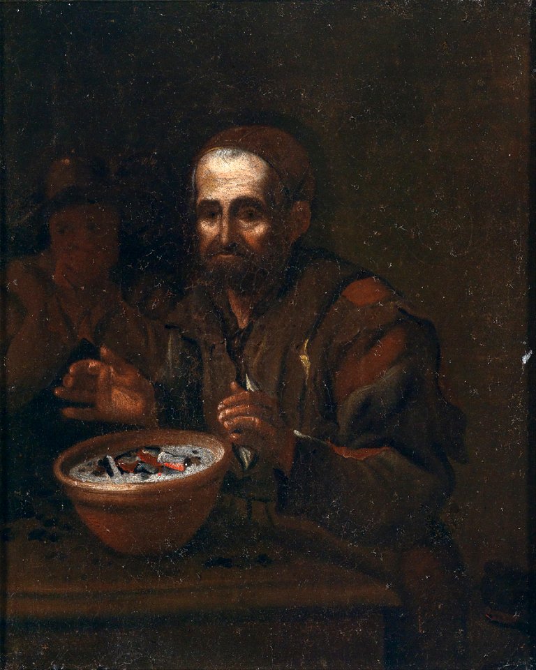 Michiel Sweerts (Werkstatt) SIch wärmender Mann
