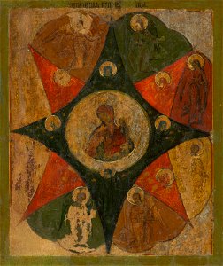 Neznámy ikonopisec - Bohorodička Neopalimaja Kupina - O 6202 - Slovak National Gallery