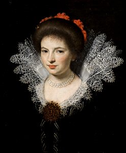 Michiel-Jansz van Mierevelt (attr) Bildnis einer jungen adeligen Dame. Free illustration for personal and commercial use.