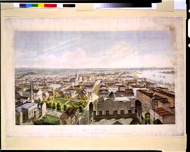 New Orleans from St. Patrick's Church 1852 - J.W. Hill & Smith, del. ; lith. par B.F. Smith, Jr. LCCN93500131