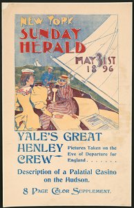 New York Sunday Herald, May 31st 1896. Yale's great henley crew LCCN2015647853. Free illustration for personal and commercial use.