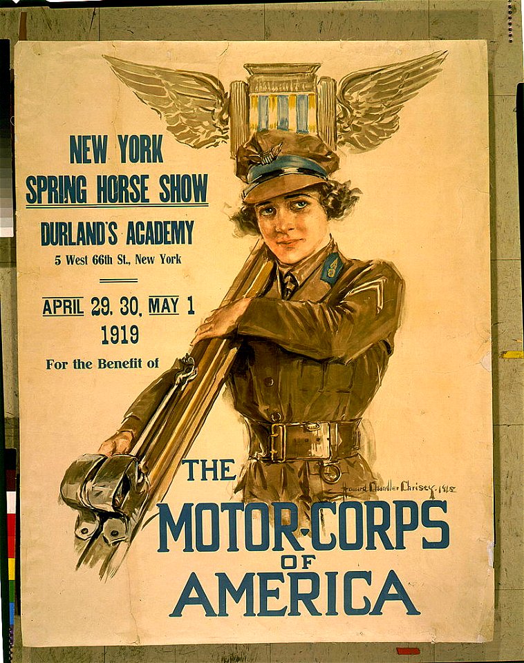 New York Spring horse show, Durland's Academy ... New York, April 29, 30, May 1, 1919, for the benefit of the Motor-corps of America - Howard Chandler Christy. LCCN97520329