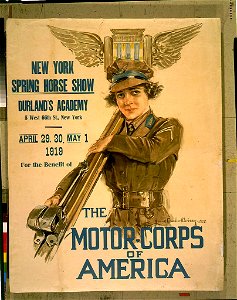 New York Spring horse show, Durland's Academy ... New York, April 29, 30, May 1, 1919, for the benefit of the Motor-corps of America - Howard Chandler Christy. LCCN97520329. Free illustration for personal and commercial use.