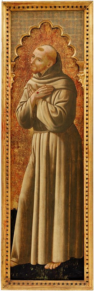Niccolò da Foligno - Saint Francis, side panel from a triptych - 1927.207.3 - Fogg Museum