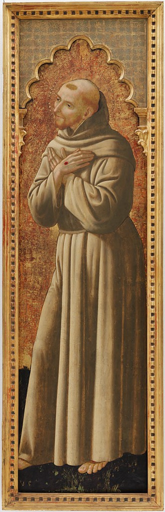 Niccolò da Foligno - Saint Francis, side panel from a triptych - 1927.207.3 - Fogg Museum