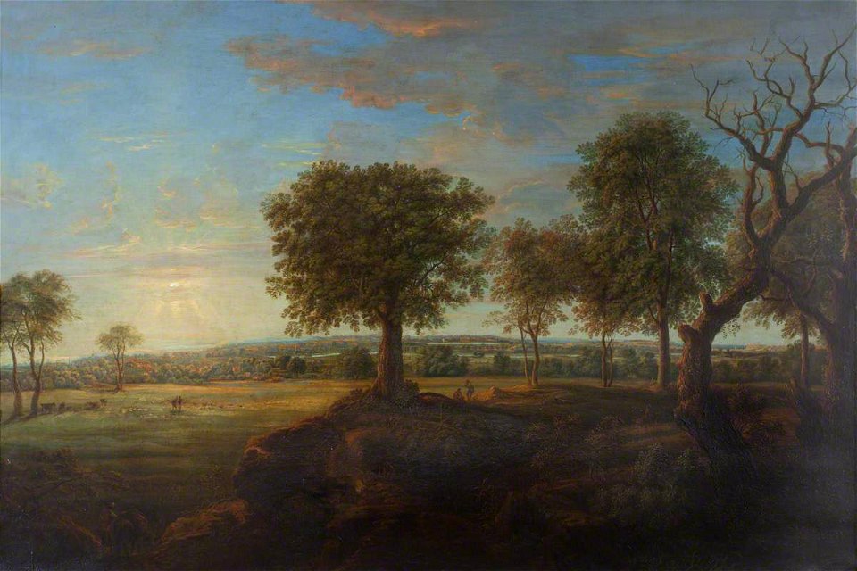 Nicholas Thomas Dall (1706-1776) - Sudbury Park from the South, Evening - 653168 - National Trust