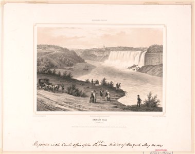 Niagara Falls. American falls (from table rock) - drawn from nature by Aug. Köllner ; lith. by Deroy ; printed by Cattier. LCCN2003655711