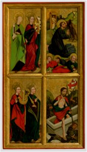 Neznámy maliar - Oltár Bolestnej Panny Márie z Partizánskej Ľupče - ľavé krídlo - O 1587 - Slovak National Gallery
