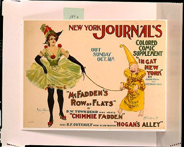 New York Journal's colored comic supplement In gay New York by Archie Gunn and R.K. Munkittrick-McFadden's row of flats by E.W. Townsend ... - Archie Gunn ; R.F. Outcault. LCCN93504523