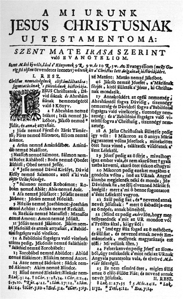 New testament first page misztotfalusi