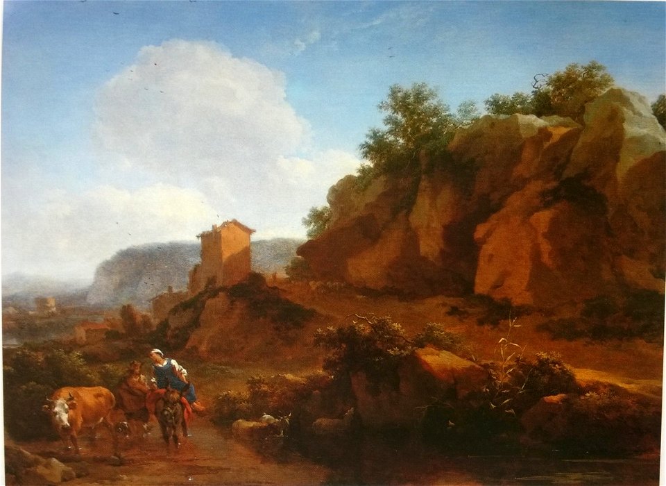 Nicholaes Berchem - Southern Landscape with Country-Dwellers