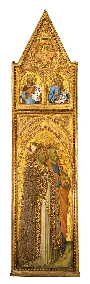 Niccolò di Ser Sozzo - Saints Augustine and Peter (left panel) - 83.175a - Museum of Fine Arts