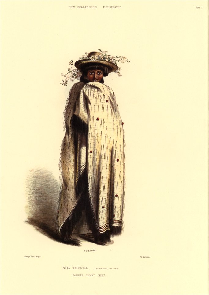 NGA TOENGA, DAUGHTER OF THE BARRIER ISLAND CHIEF, The New Zealanders Illustrated, 1847