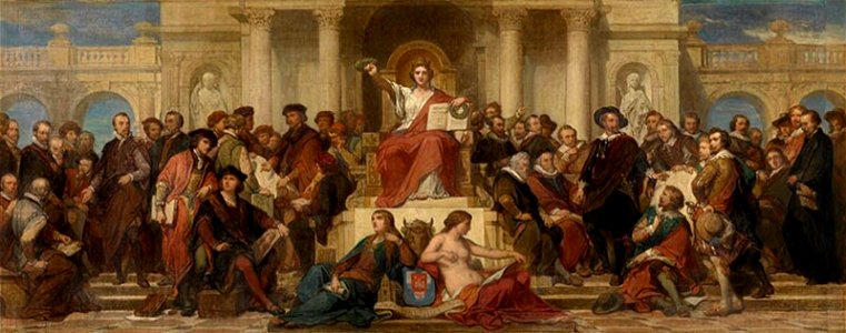Nicaise de Keyser - The city of Antwerp, the Gothic and the Renaissance, surrounded by artists