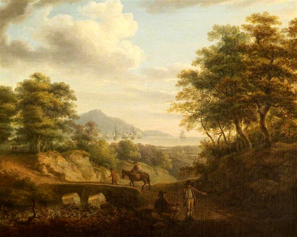 Nicholas Pocock (1740-1821) - View of Milford Haven, Pembrokeshire - 21152 - National Trust