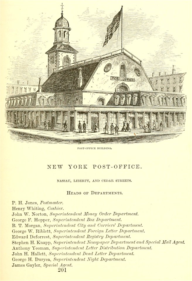 New York Post Office, Valentine's Manual