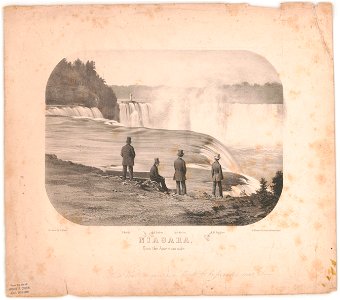 Niagara, from the American side - on stone by J. Queen ; P.S. Duval & Co's Steam lith. Press Philada. LCCN2014649377