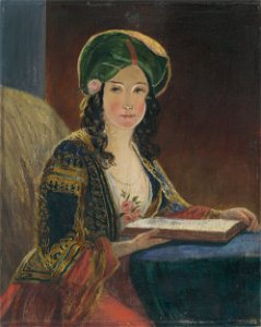 Neznámy maliar - Mladá žena v orientálnom kroji (Die Morgenländerin - kópia) - M 93 - Ernest Zmeták Art Gallery
