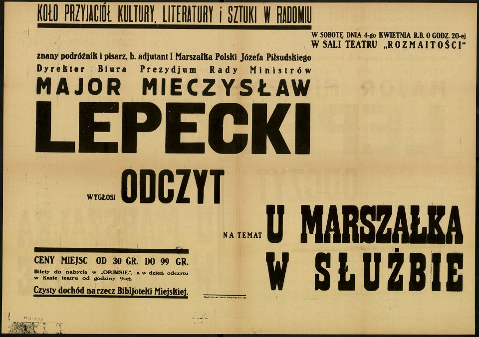 Mieczysław Lepecki afisz