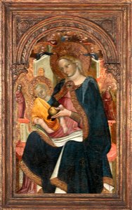 Niccolò di Pietro - Virgin and Child Enthroned with Eight Angels - 1916.491 - Harvard Art Museums