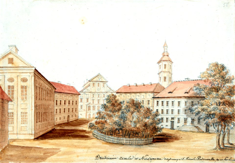 Niaśviž, Radzivił, Dvor. Нясьвіж, Радзівіл, Двор (N. Orda, 1876)