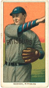 Nick Maddox, Pittsburgh Pirates, baseball card portrait LCCN2008676547