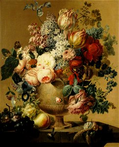 Nicolaas Frederik Knip (1741-1808) - A Stone Urn with Flowers and Fruit - 1449090 - National Trust