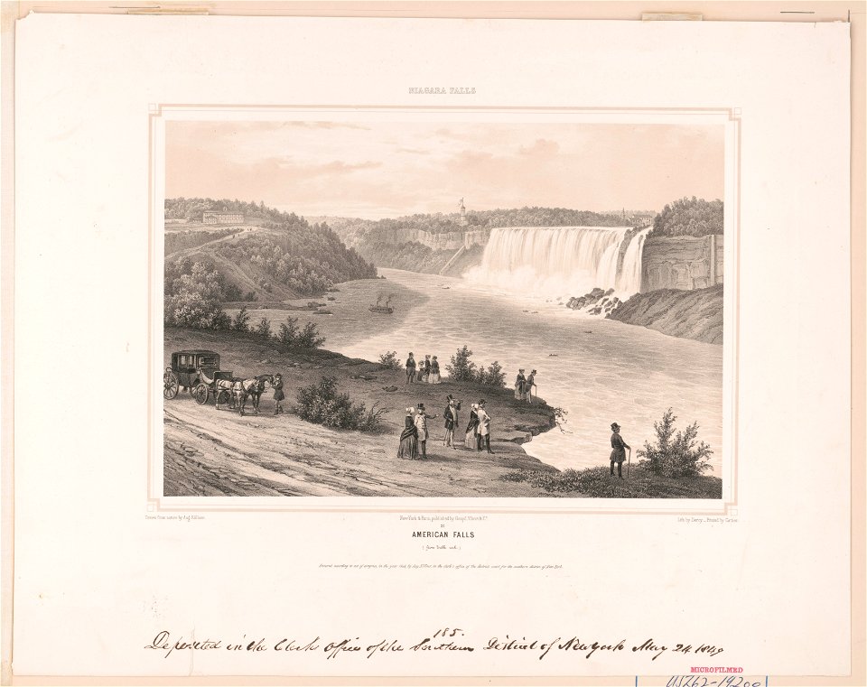 Niagara Falls. American falls (from table rock) - drawn from nature by Aug. Köllner ; lith. by Deroy ; printed by Cattier. LCCN2003655711