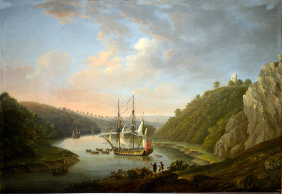 Nicholas Pocock - Gorges de l'Avon au coucher du soleil (c 1785)
