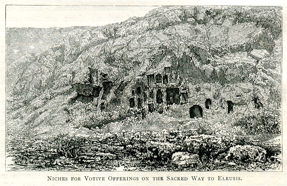 Niches for votive offerings on the sacred way to Eleusis - Mahaffy John Pentland - 1890