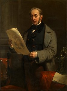 Nicolaas Pieneman - Portret van Jacob de Vos Jbzn (1803-1878). Kunstverzamelaar en eigenaar van de Historische Galerij De Vos te Amsterdam - SK-A-5038 - Rijksmuseum