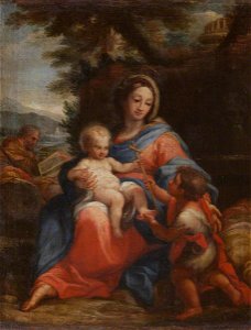 Niccolò Berrettoni (1637-1682) - The Holy Family with Saint John the Baptist - 436103 - National Trust