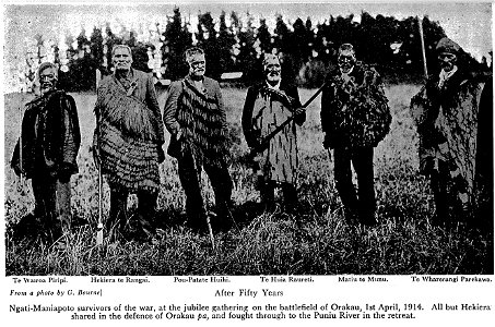 Ngati maniapoto survivors of the war