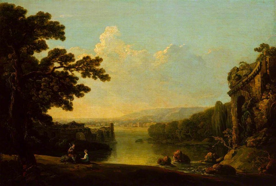Nicholas Thomas Dall (1706-1776) - River Scene with Ruins - N01779 - National Gallery