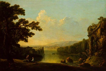 Nicholas Thomas Dall (1706-1776) - River Scene with Ruins - N01779 - National Gallery