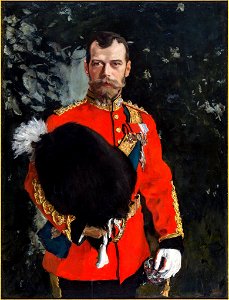 Nicholas II of Russia by V.Serov (1902, Royal Scots Dragoon Guards Museum)