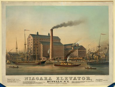 Niagara elevator, Buffalo, N.Y. - Sage, Sons & Co. Lith. Print'g and Man'fg Co., Buffalo, N.Y. LCCN93510498. Free illustration for personal and commercial use.