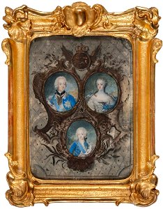 Niclas Lafrensen d.ä. - Porträtt av Adolf Fredrik, Lovisa Ulrika och Gustav III - NMB 2745 - Nationalmuseum